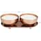 White Wax Tropical Breeze Scented Candle with Copper Hammered Container and Oval Holding Tray